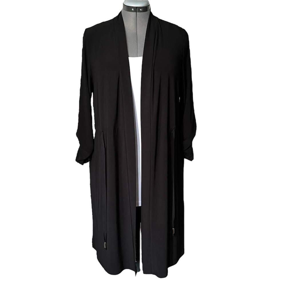 Melanie Lyne open front cardigan topper jacket black size L